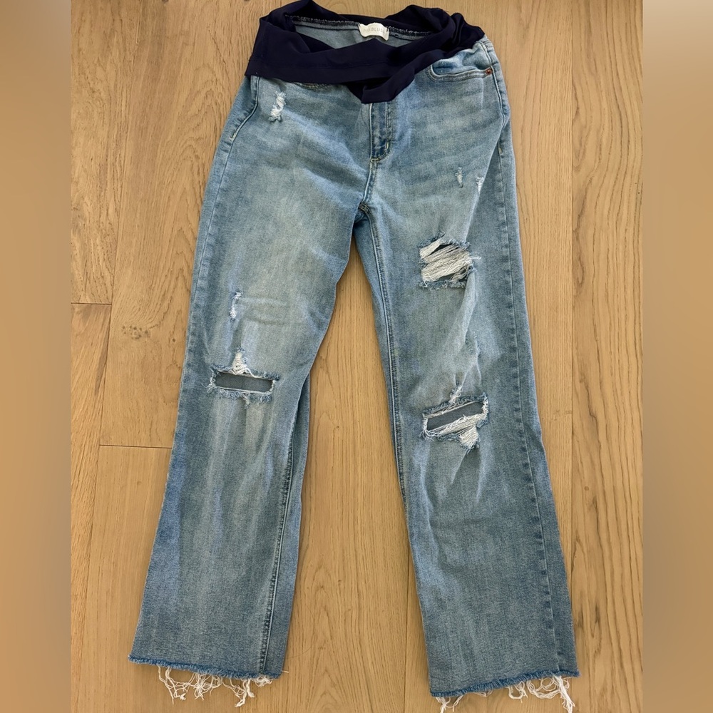 Pink Blush maternity straight leg jeans